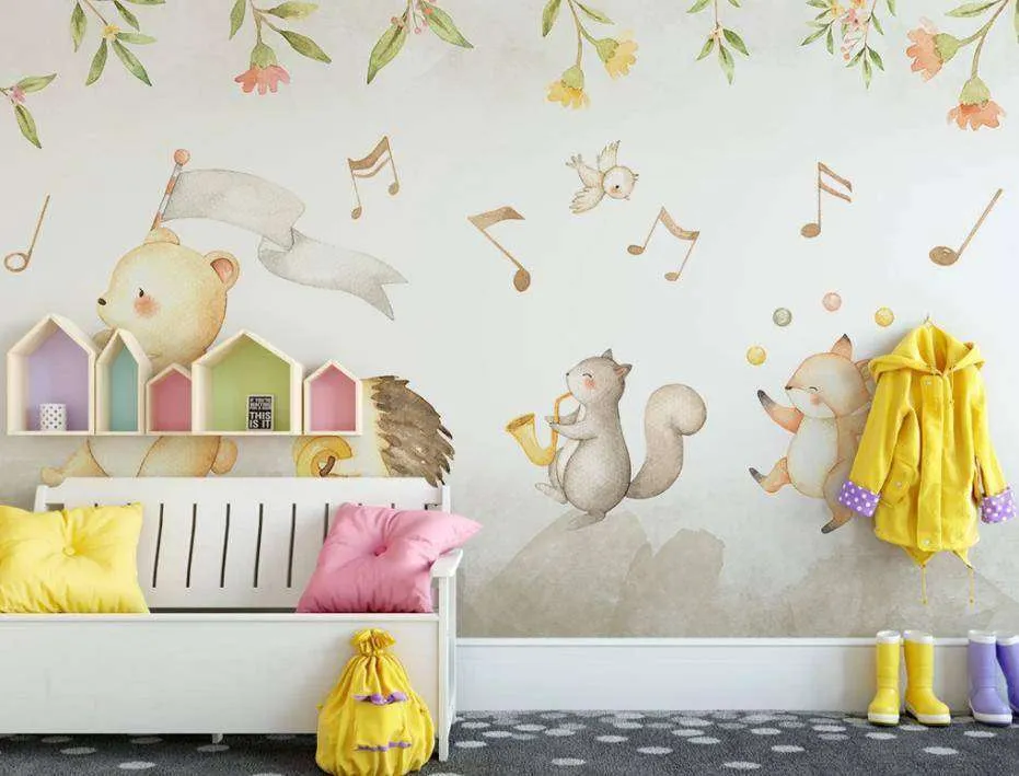 Фотообои в интерьере музыкальный хоровод  15-234 фото