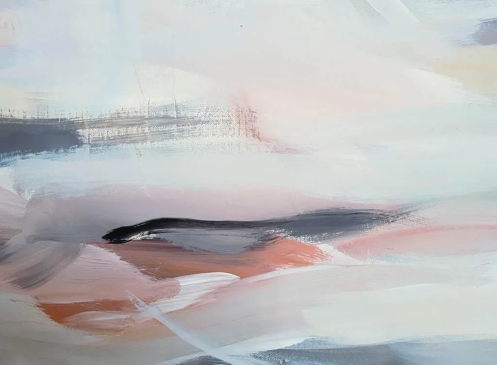 Фотообои в интерьере сине-розовая акварель  9-1369 фото