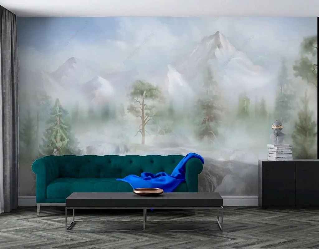 Фотообои в интерьере горные ручьи  13-524 фото