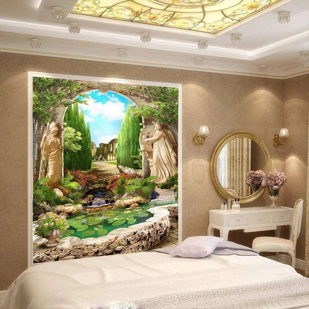 Фотообои в интерьере арка и статуи  17-0060 фото