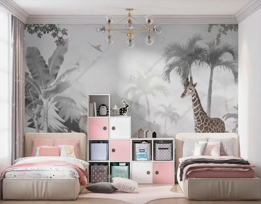 Фотообои Жираф в джунглях  12-1385