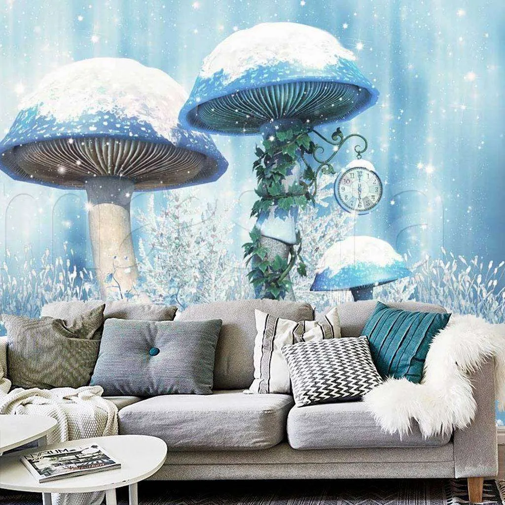 Фотообои 3д зимние часы  9-034