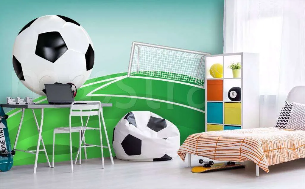 Фотообои в интерьере полет мяча  12-541 фото