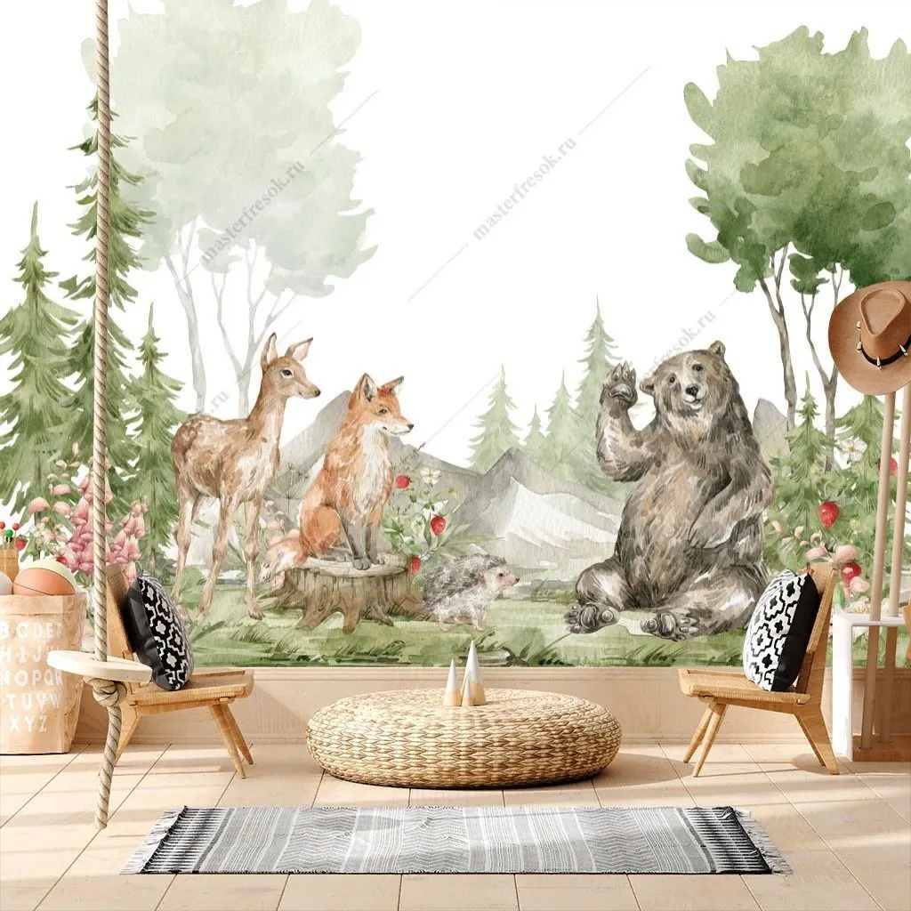 Фотообои Лесные животные  14-592