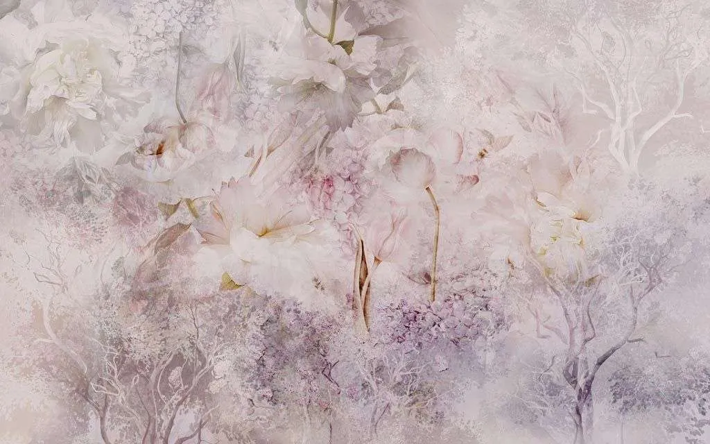 Фотообои в интерьере лес нежный  13-233 фото