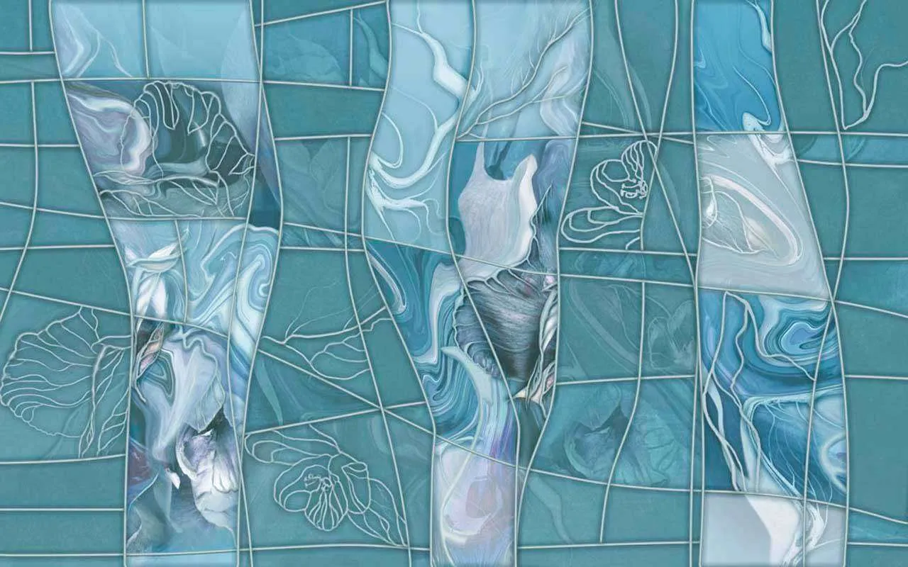 Фотообои в интерьере мятная абстракция  13-107 фото