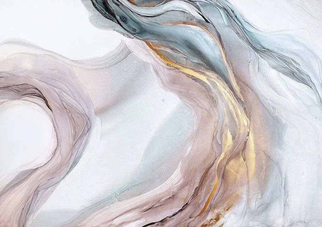 Фотообои в интерьере в спальню абстракция маслом  9-1843 фото