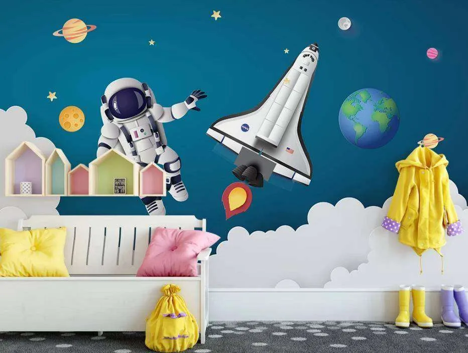 Фотообои в интерьере космический путешественник  15-202 фото