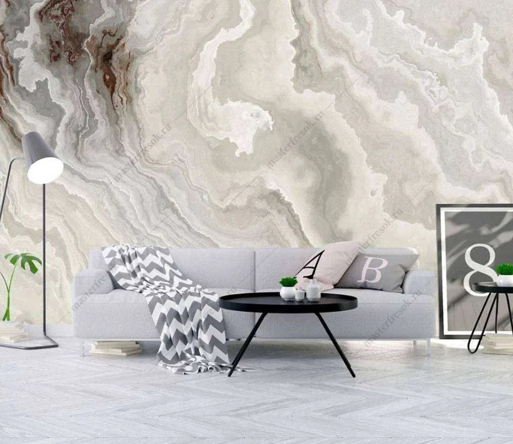 Фотообои в интерьере мраморный камень  15-980 фото