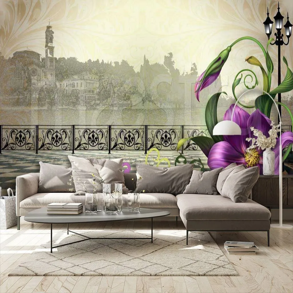 Фотообои в интерьере арт терраса в тумане  7-115 фото