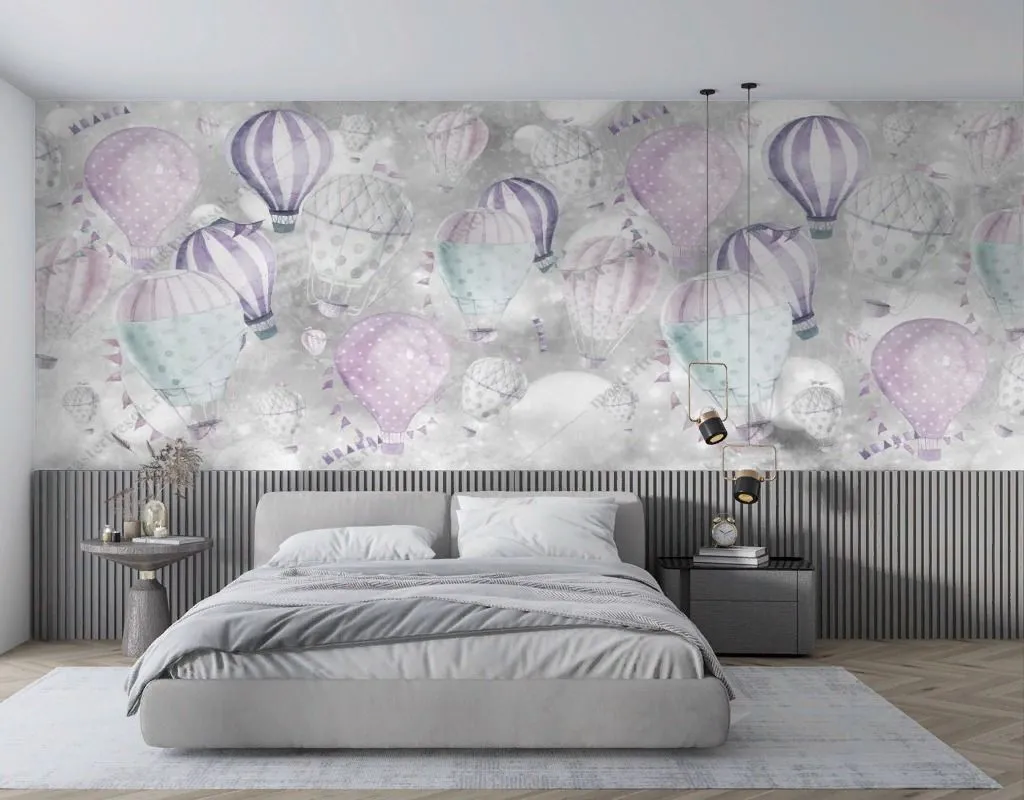 Фотообои Воздушные шары акварель  12-1443