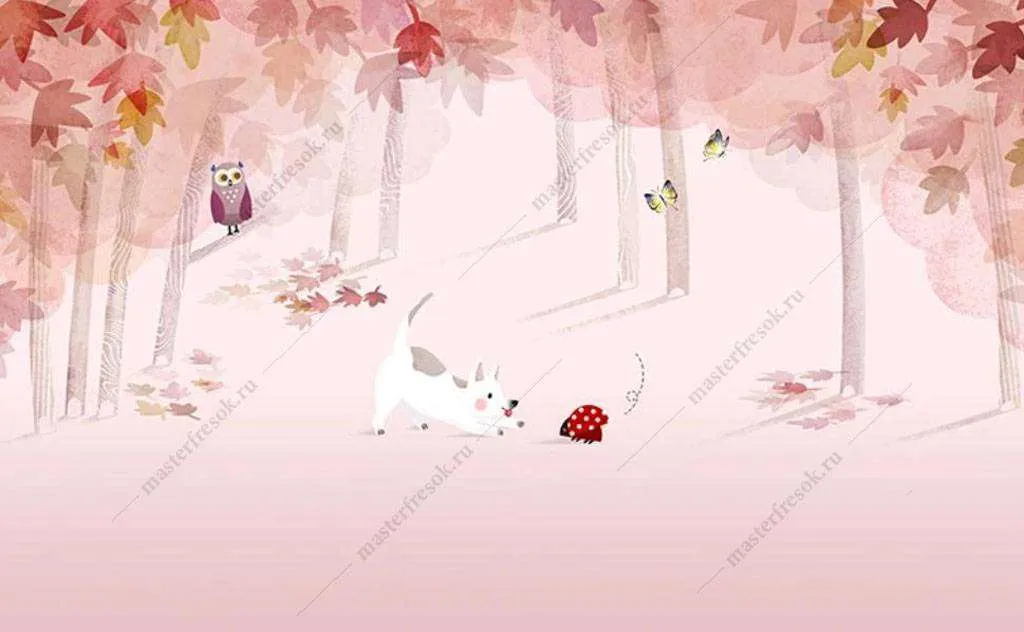 Фотообои в интерьере милая осень  16-041 фото