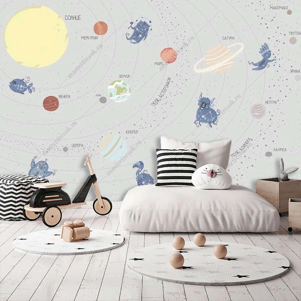 Фотообои Бесшовные обои на стену:  Солнечная система. Артикул: 14-102  