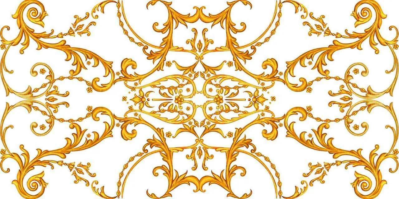 Фотообои в интерьере орнамент золото 5  9-130 фото