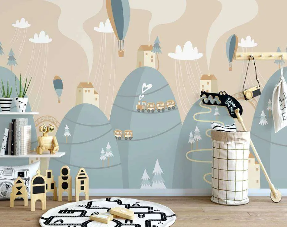 Фотообои в интерьере домики в горах  15-242 фото