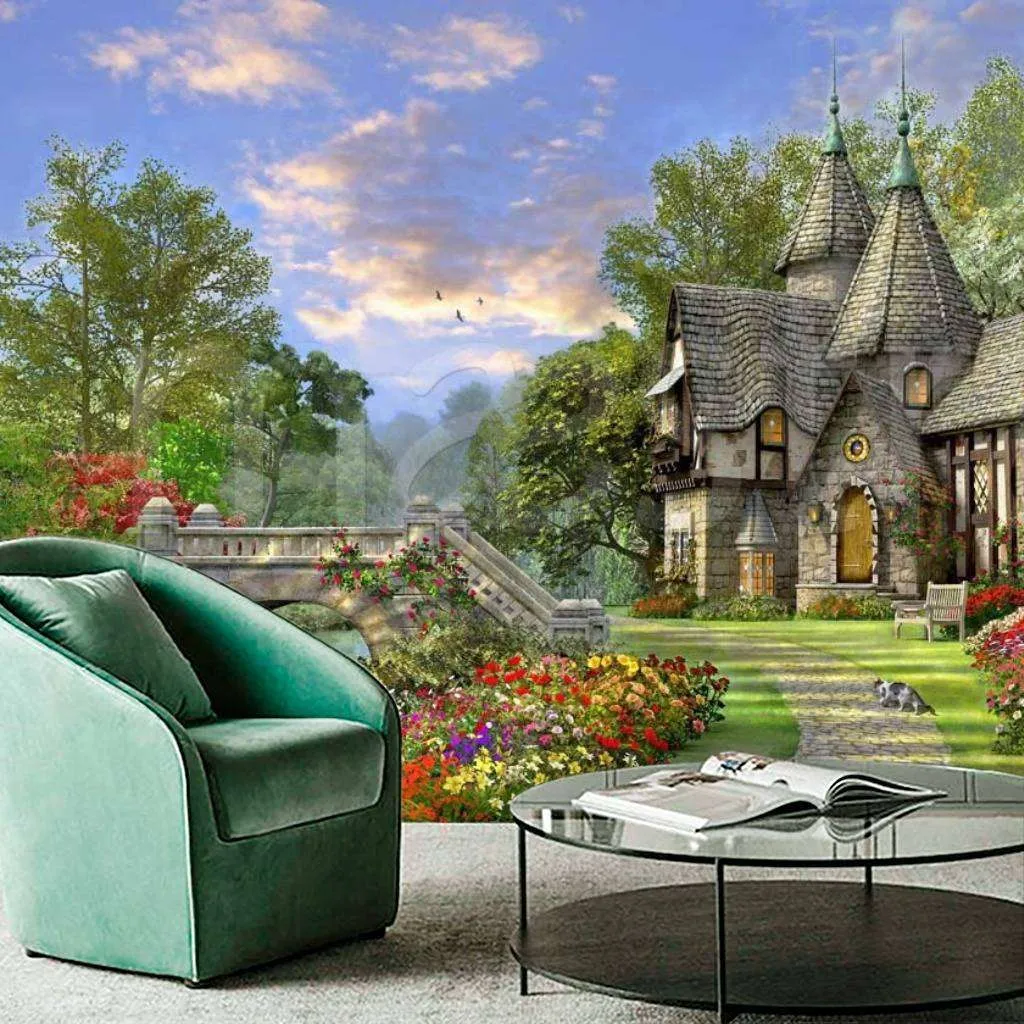 Фотообои Дом с озером  8-133