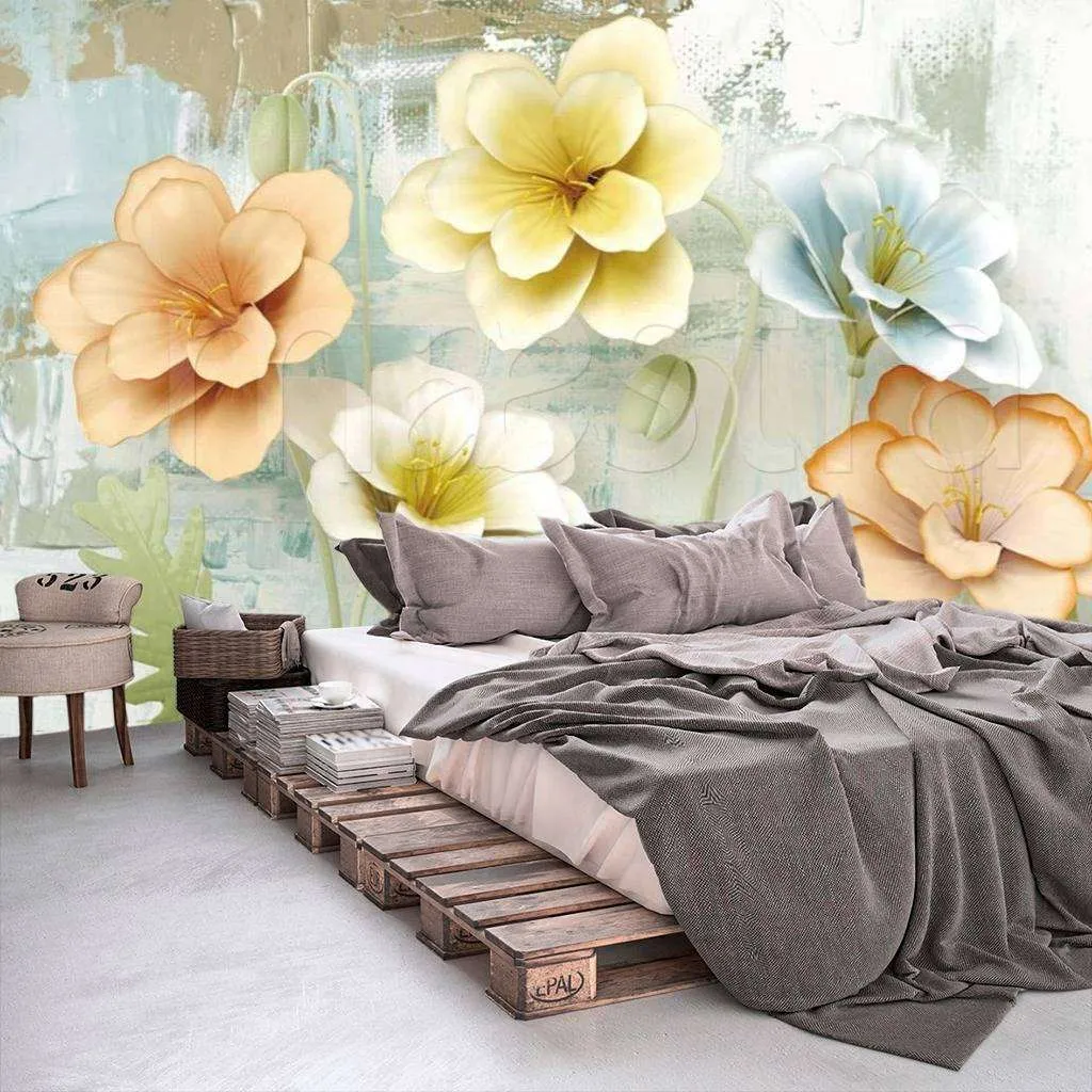 Фотообои Трехмерный рельефный цветок  15-013