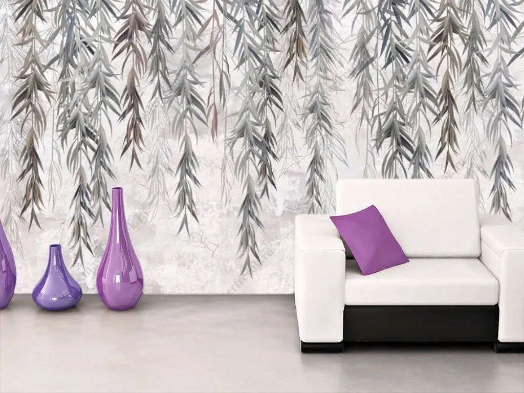 Фотообои в интерьере веточка ивы  9-1476 фото