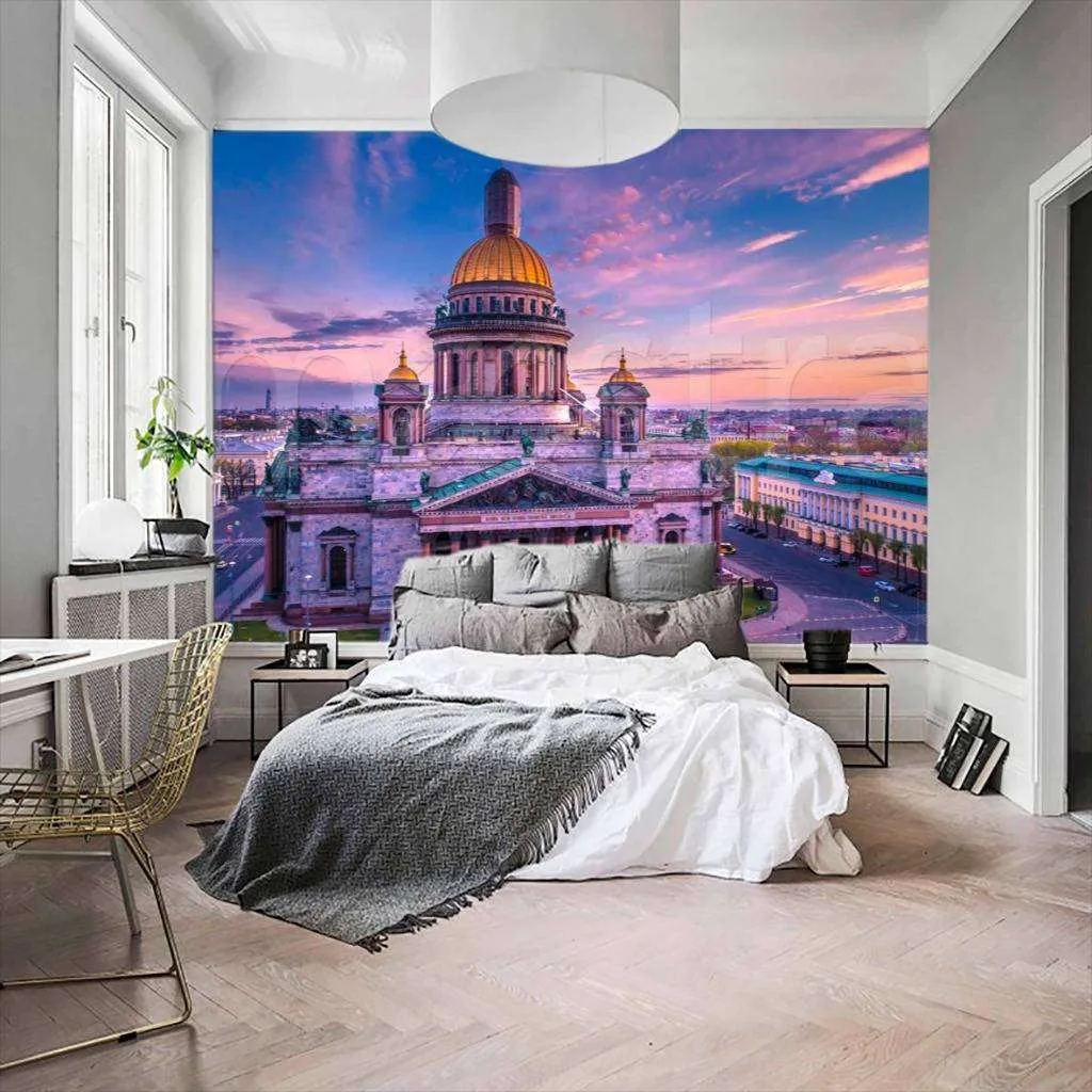 Фотообои в интерьере исаакиевский собор в сумерках  9-670 фото