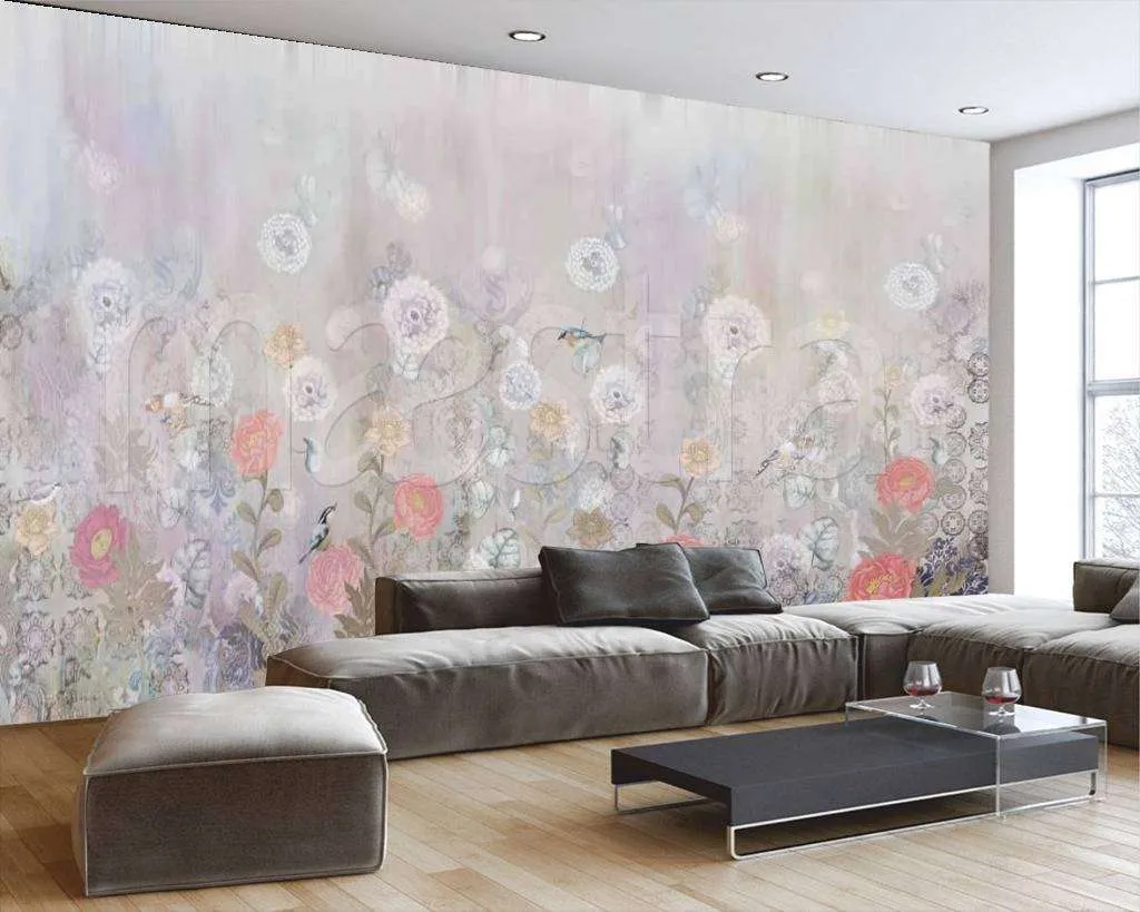 Фотообои Бесшовные обои на стену:  Цветочный орнамент. Артикул: 7-715  