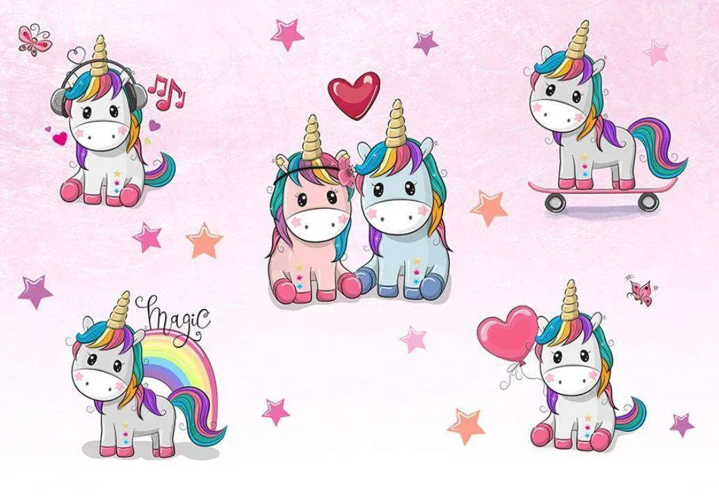 Фотообои в интерьере милые единороги  15-348 фото