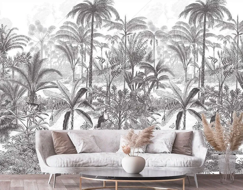 Фотообои в интерьере пейзаж джунгли  9-1675 фото