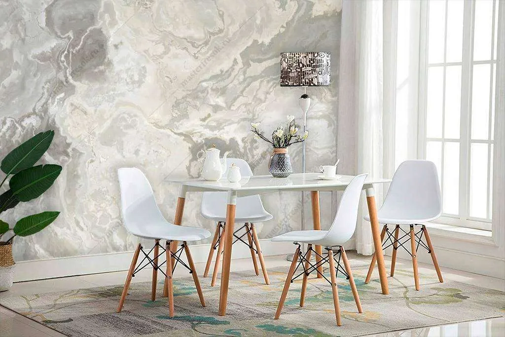 Фотообои в интерьере срез серого мрамора  9-1071 фото