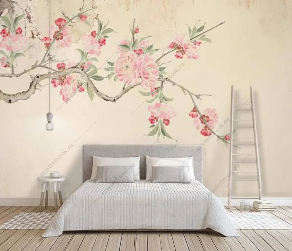 Фотообои в интерьере сакура  15-920 фото