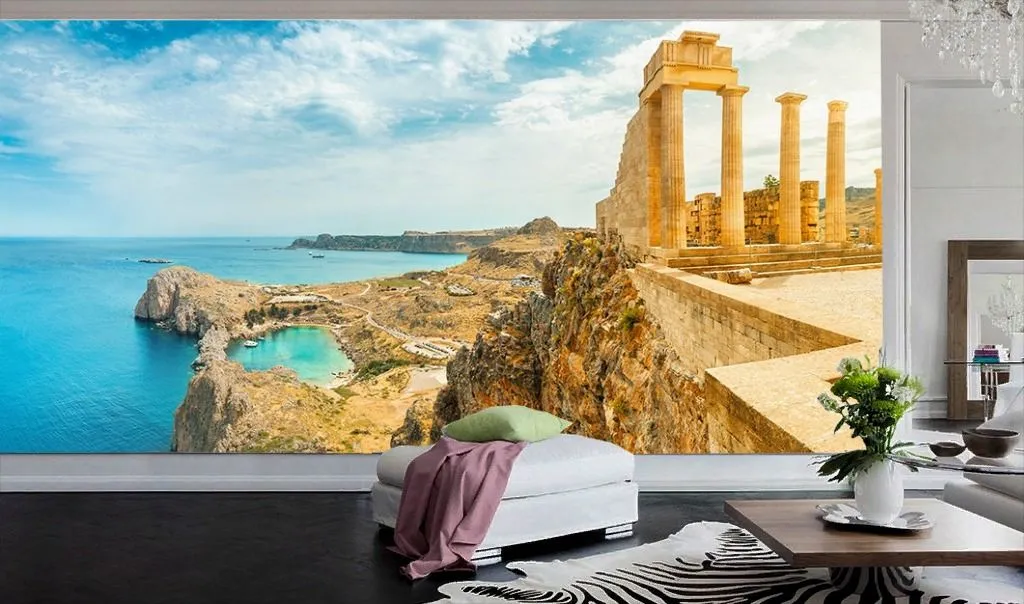 Фотообои в интерьере греция. побережье  9-1952 фото