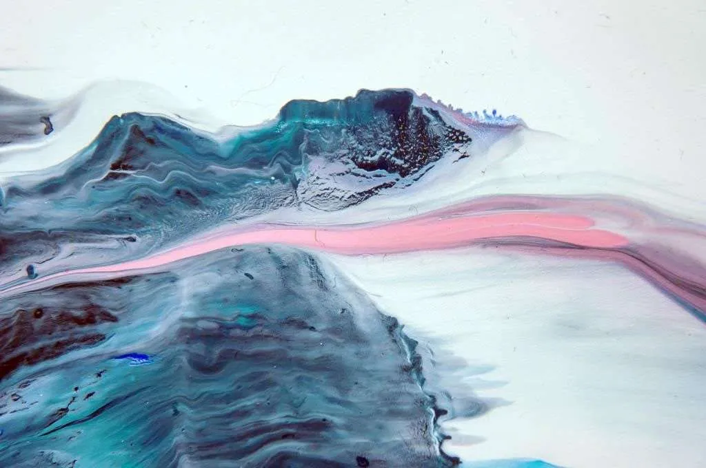 Фотообои в интерьере розовая волна  9-1302 фото