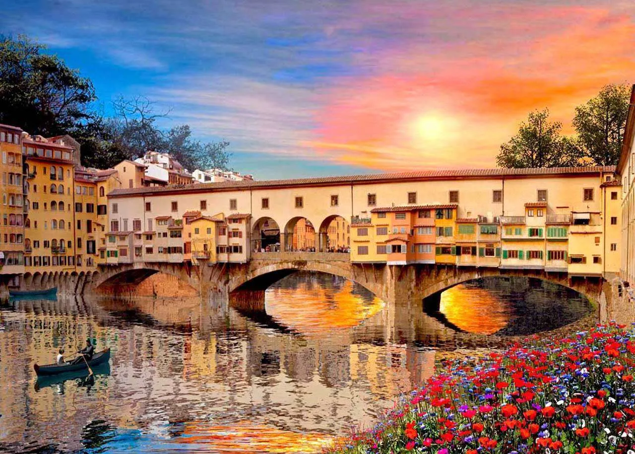 Фотообои в интерьере закат в венеции  8-102 фото