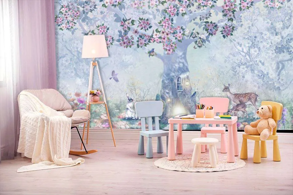 Фотообои Бесшовные обои на стену:  Волшебный лес. Артикул: 13-059  