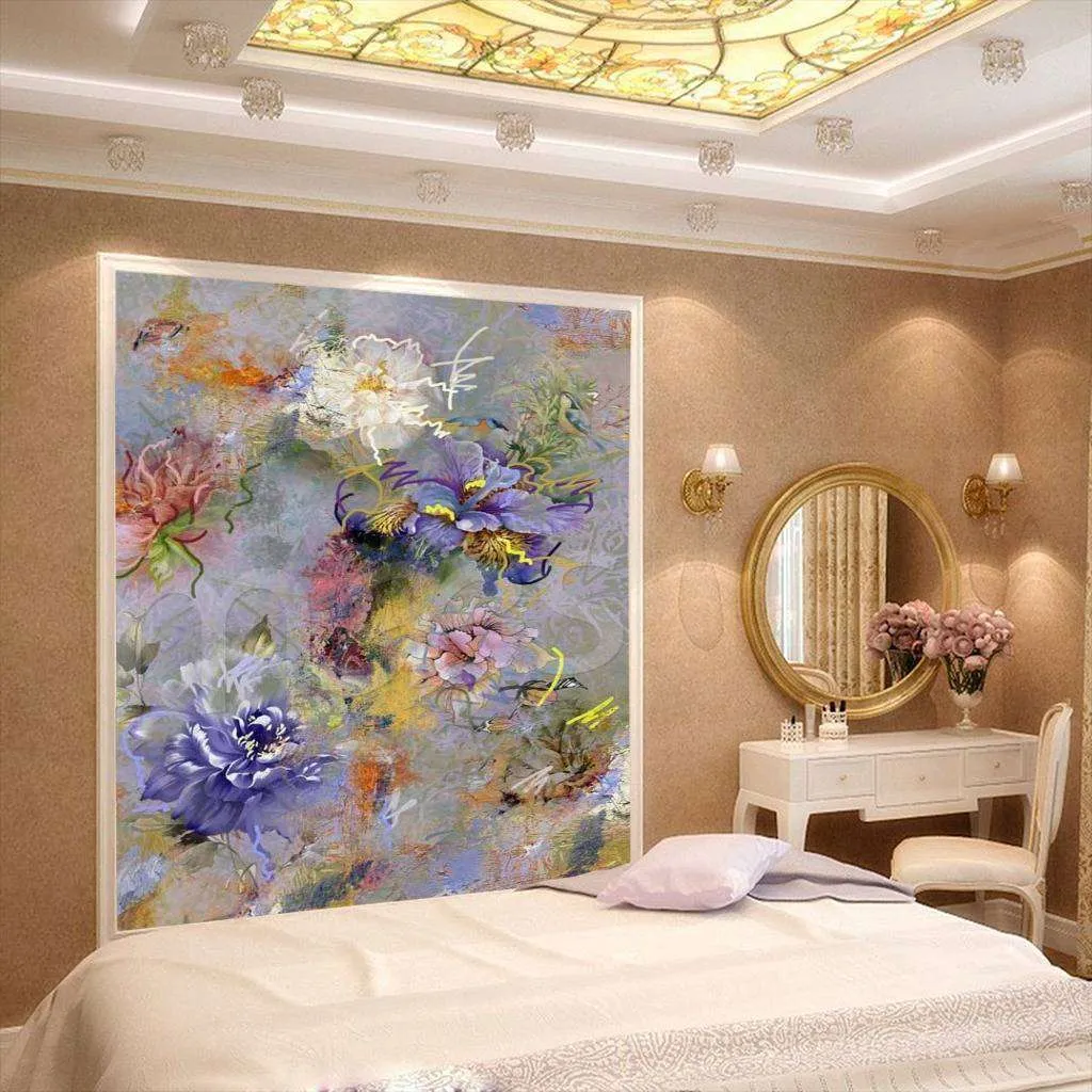 Фотообои Бесшовные обои на стену:  Натюрморт с цветами. Артикул: 7-410  