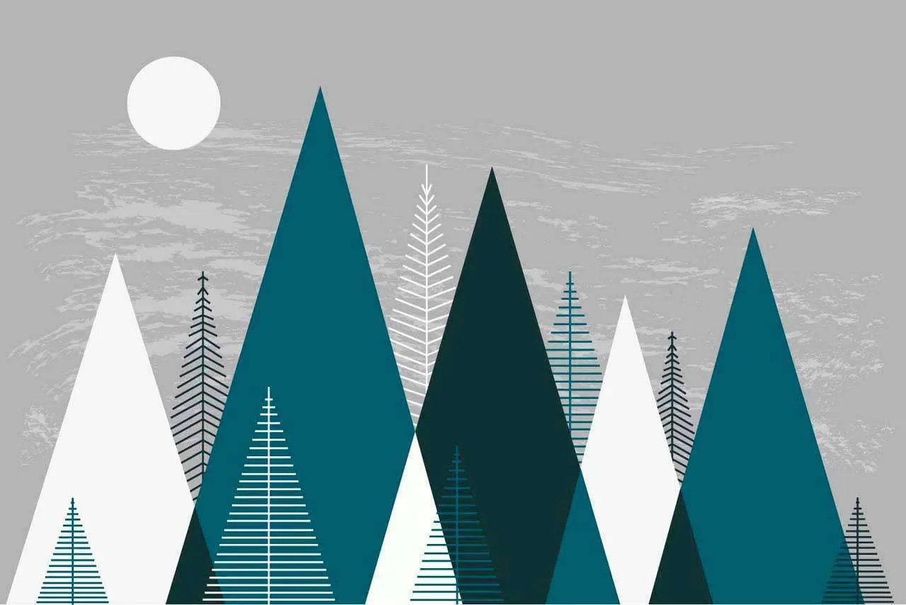 Фотообои в интерьере пики горные  12-437 фото