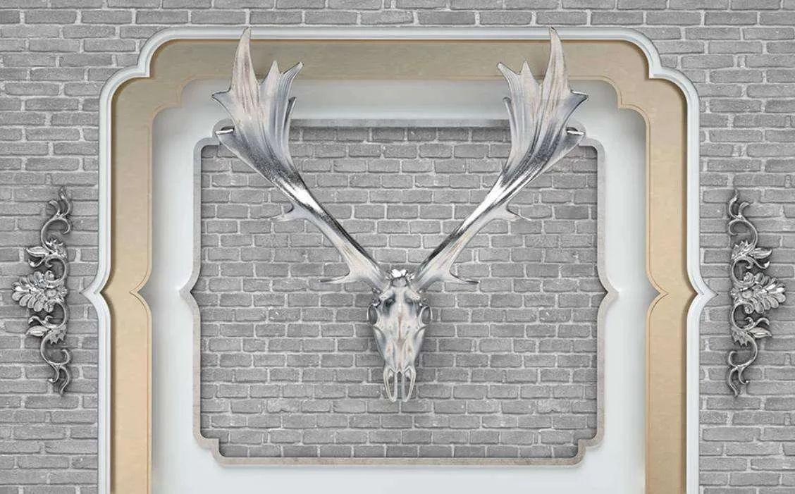 Фотообои в интерьере 3д панно охотника  15-393 фото