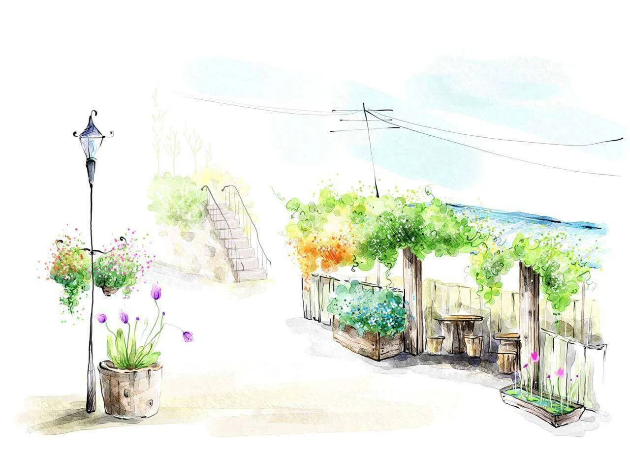 Фотообои в интерьере улочка у рынка  12-297 фото