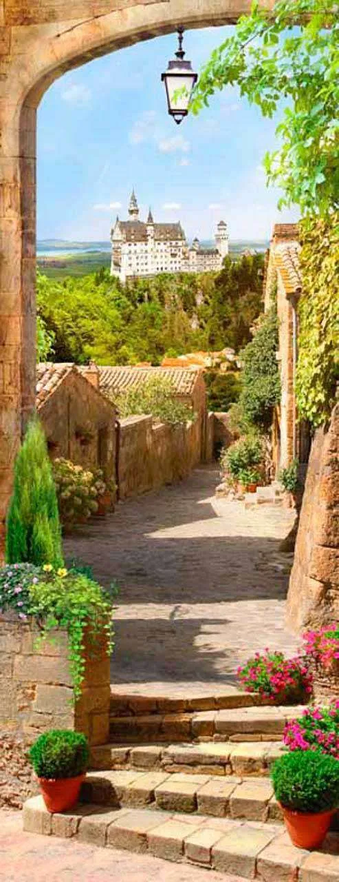 Фотообои в интерьере каменная арка  11-058 фото