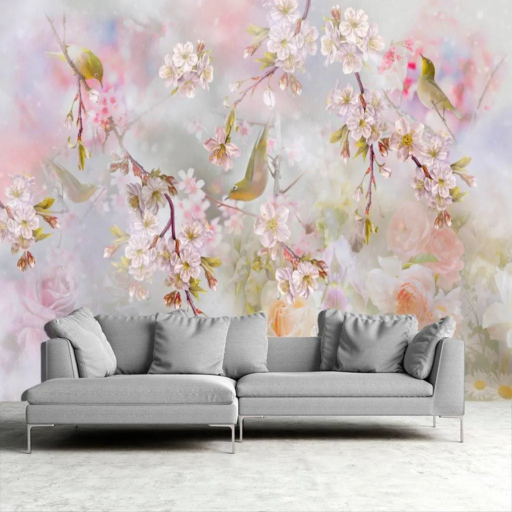 Фотообои в интерьере нежность весны  13-182 фото
