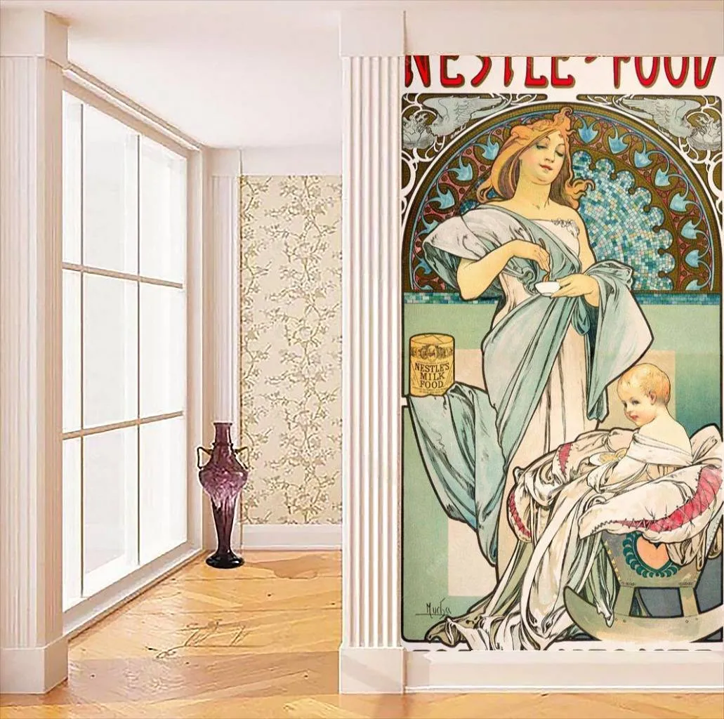 Фотообои Альфонс Мариа Муха - Рекламный плакат-Пища Нестле для младенцев  8-229