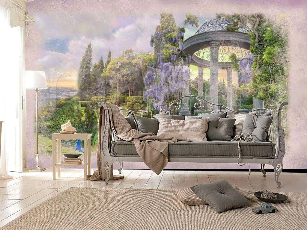 Фотообои Беседка в саду у моря  6-015