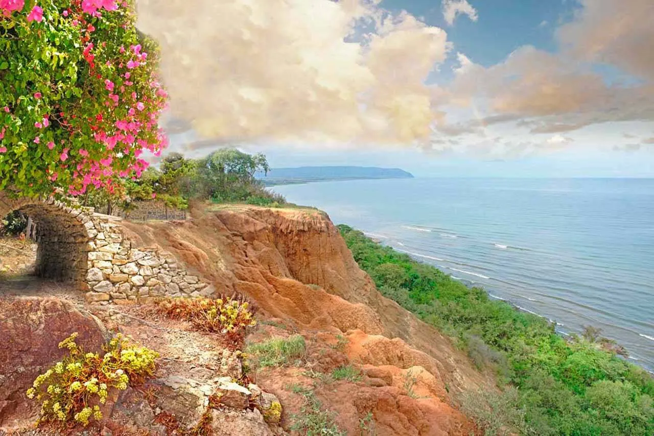 Фотообои в интерьере райский залив  5-091 фото