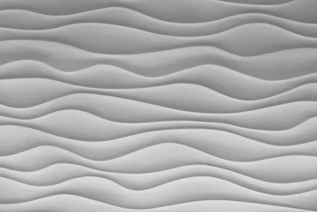 Фотообои в интерьере 3д белые волны  10-777 фото