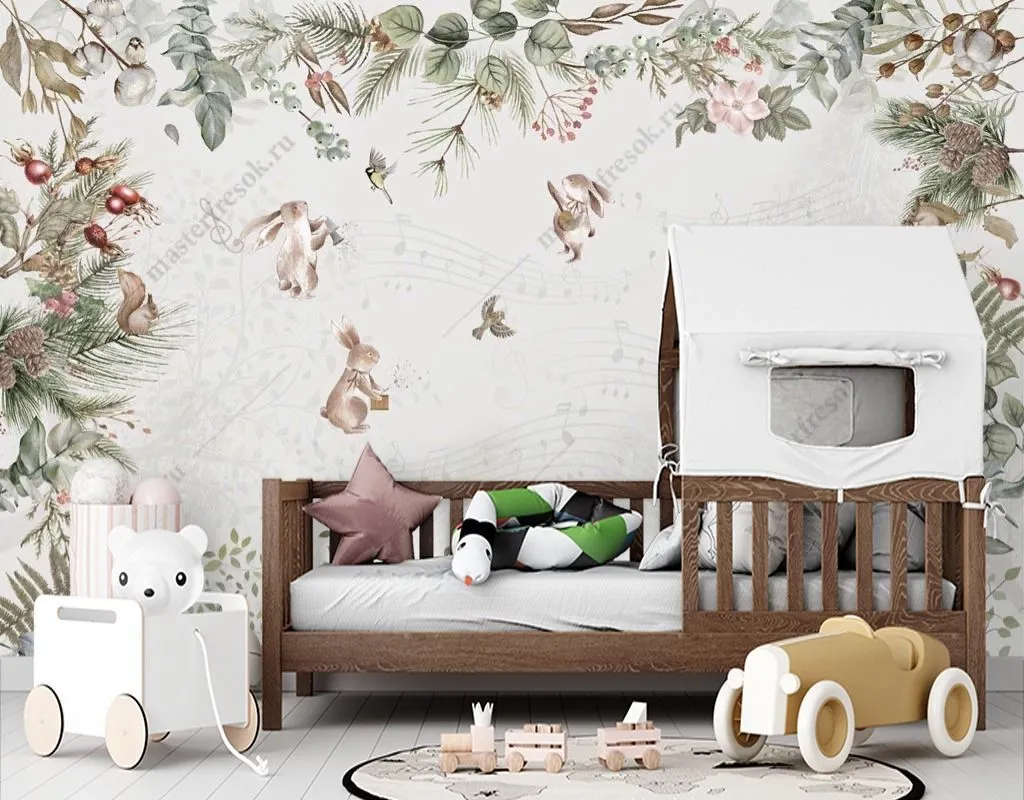 Фотообои Музыкальные зайки  13-549