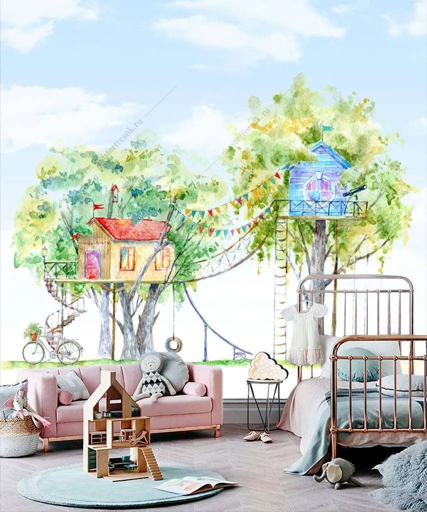 Фотообои в интерьере два дерева сказочных  12-912 фото