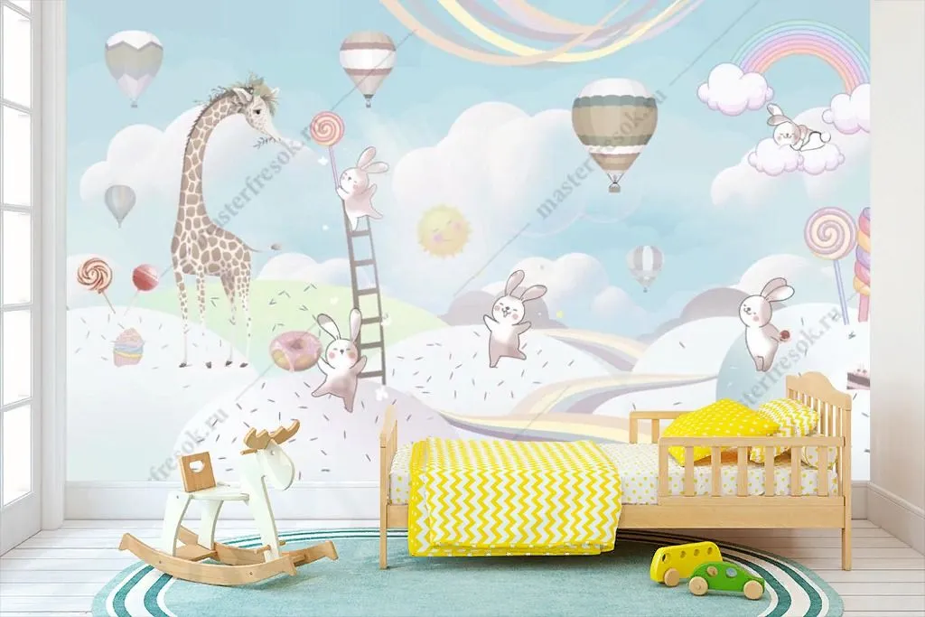 Фотообои в интерьере долина сладостей  13-553 фото