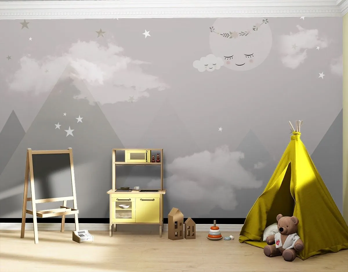 Фотообои в детскую Горы серые    14-766