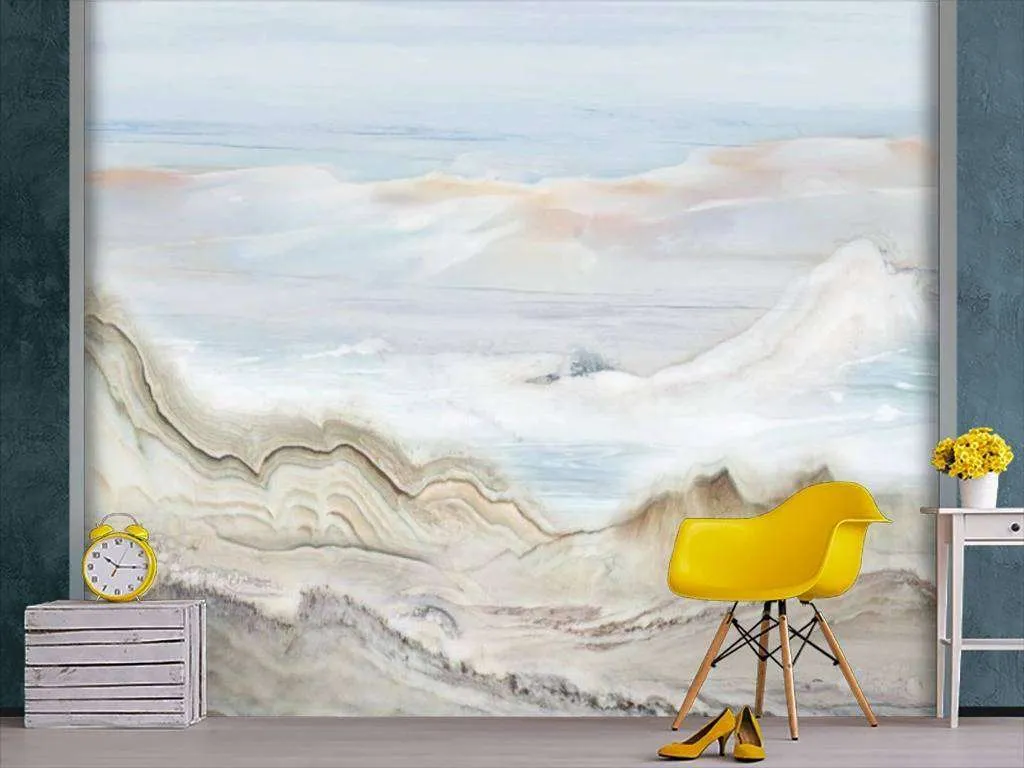 Фотообои в интерьере горные вершины  15-648 фото