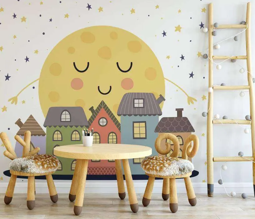 Фотообои в интерьере солнышко проснулось  15-215 фото