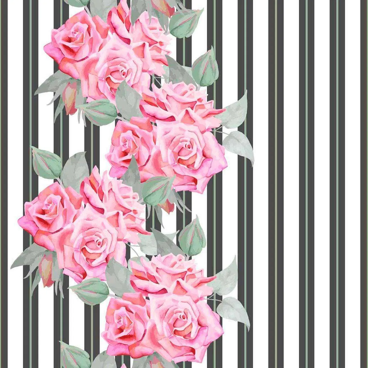 Фотообои в интерьере художественные розы на полосатом фоне  10-319 фото