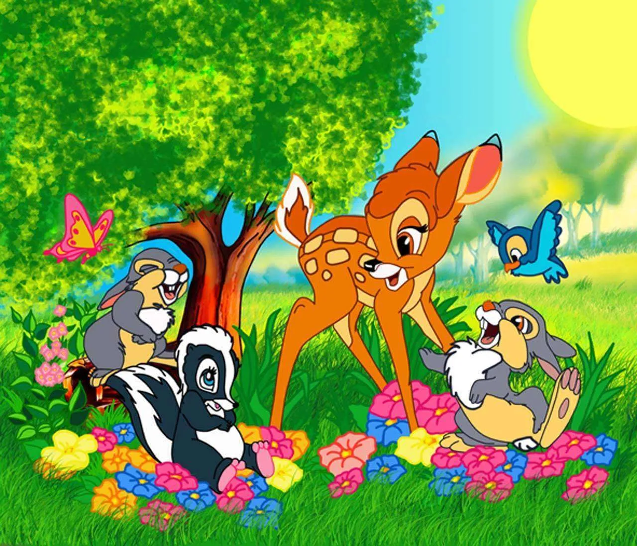 Фотообои в интерьере олененок бемби  12-244 фото